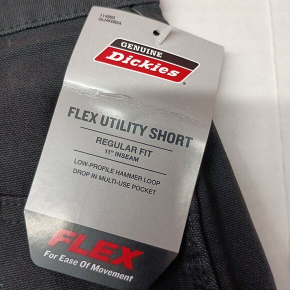 NWT Dickies Men's Size 36 Regular Fit 11” Inseam Black Work Shorts Flex Utility - Picture 2 of 4